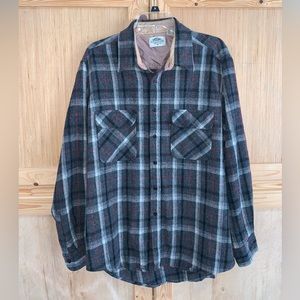 Field Master authentic VINTAGE plaid wool shacket over shirt size XL